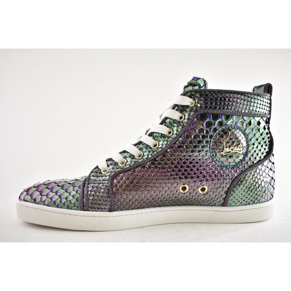Christian Louboutin Bip Bip Orlato Flat Python Snakeskin High Top Sneaker 41 - Picture 9 of 14